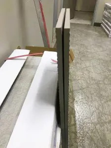 Warped wood plank tiles.