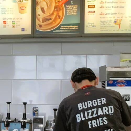 Dairy Queen tile renovations.