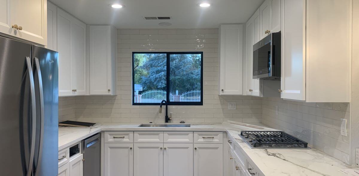 Kitchen backsplash in Morada.