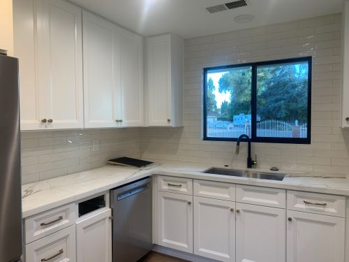 Kitchen backsplash left side.