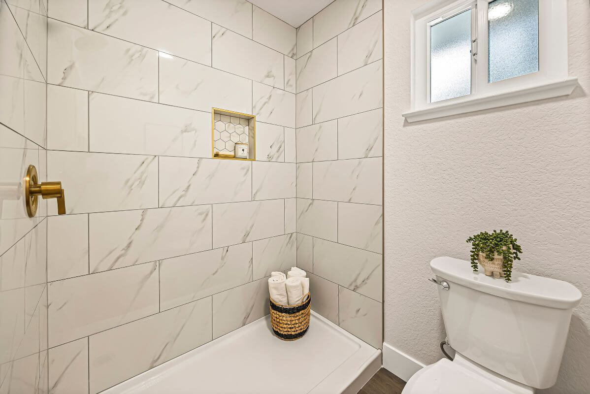 Master bathroom shower.