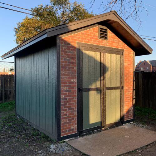 Shed left view grouted.