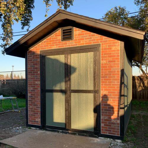 Shed right view grouted.