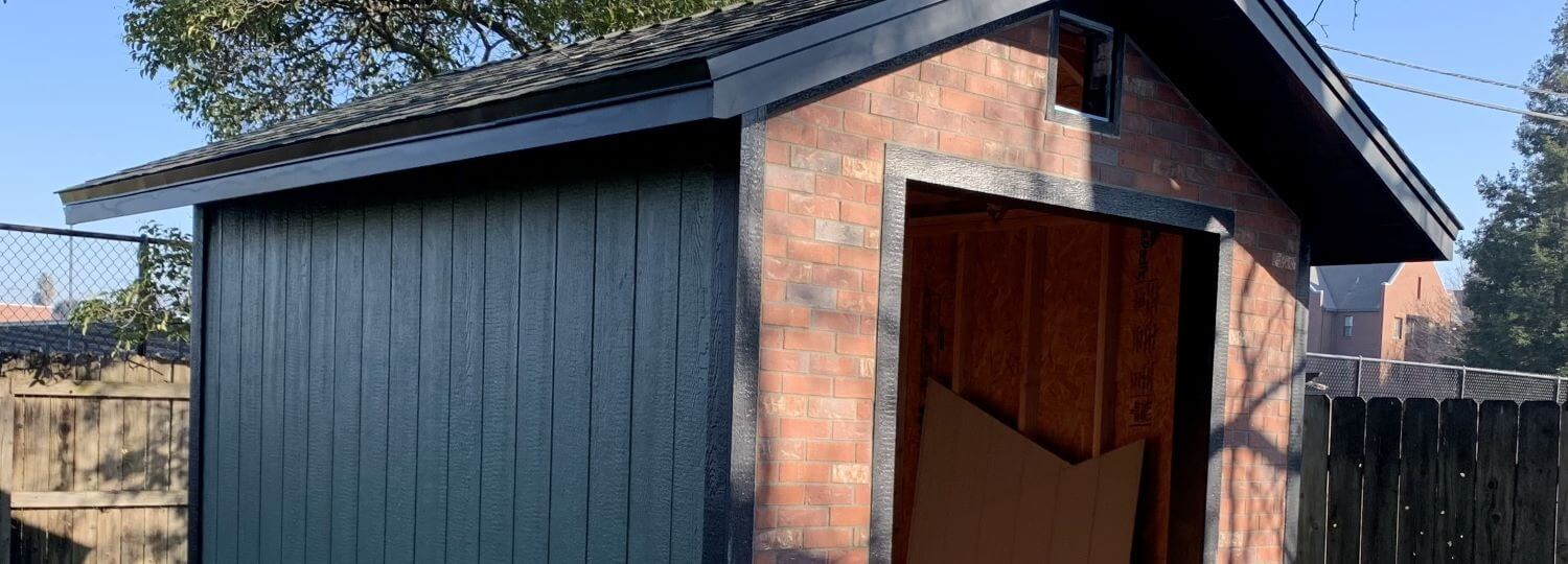 Shed with Thin Brick