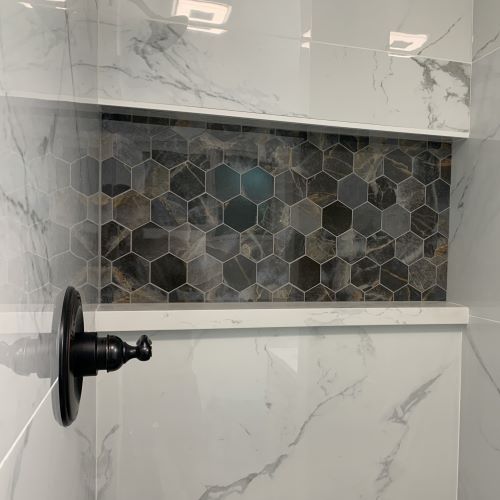 Shower niche pictures.