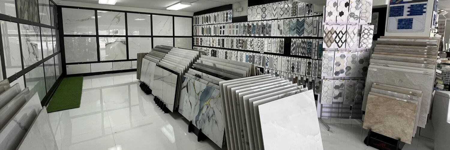 Tile showroom display.