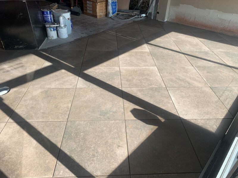 Wingstop Elk grove lobby floor tile.